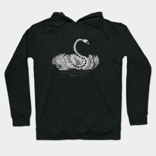 Stately Stylized Swan Hoodie